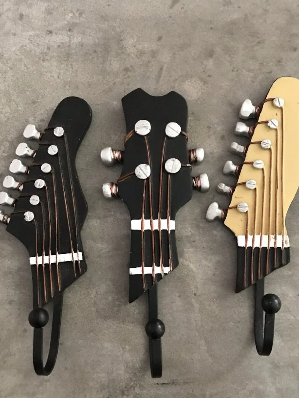 Guitar Wall Hooks Decorative Music Rock Musician Man Cave Metal Key Hook Pop Art